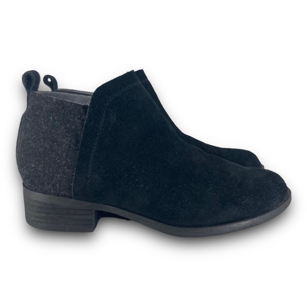 Toms Black Suede Ankle Booties, Women’s Size 5